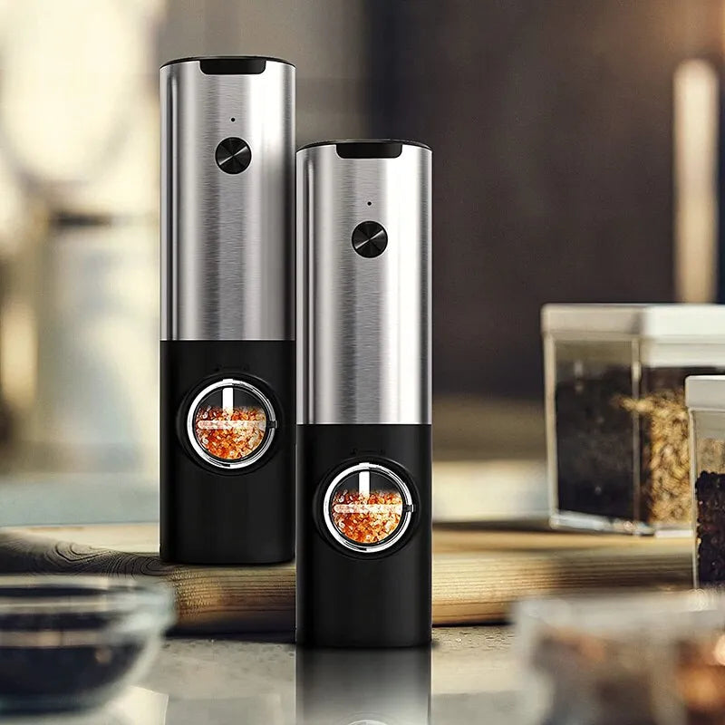 AUTOMATIC GRINDER USB/LED BLACK SILVER