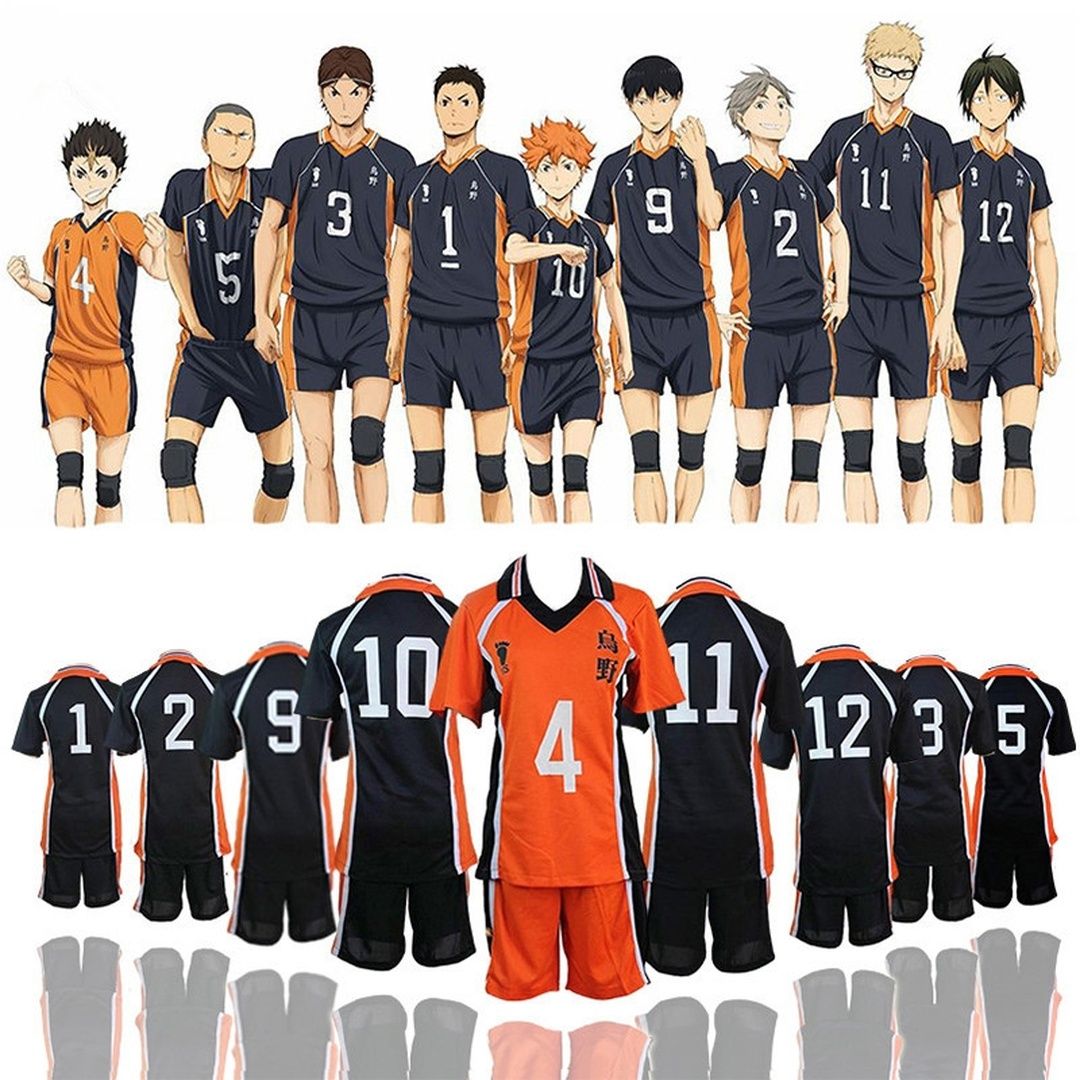 CONJUNTO HAIKYU calções + t-shirt